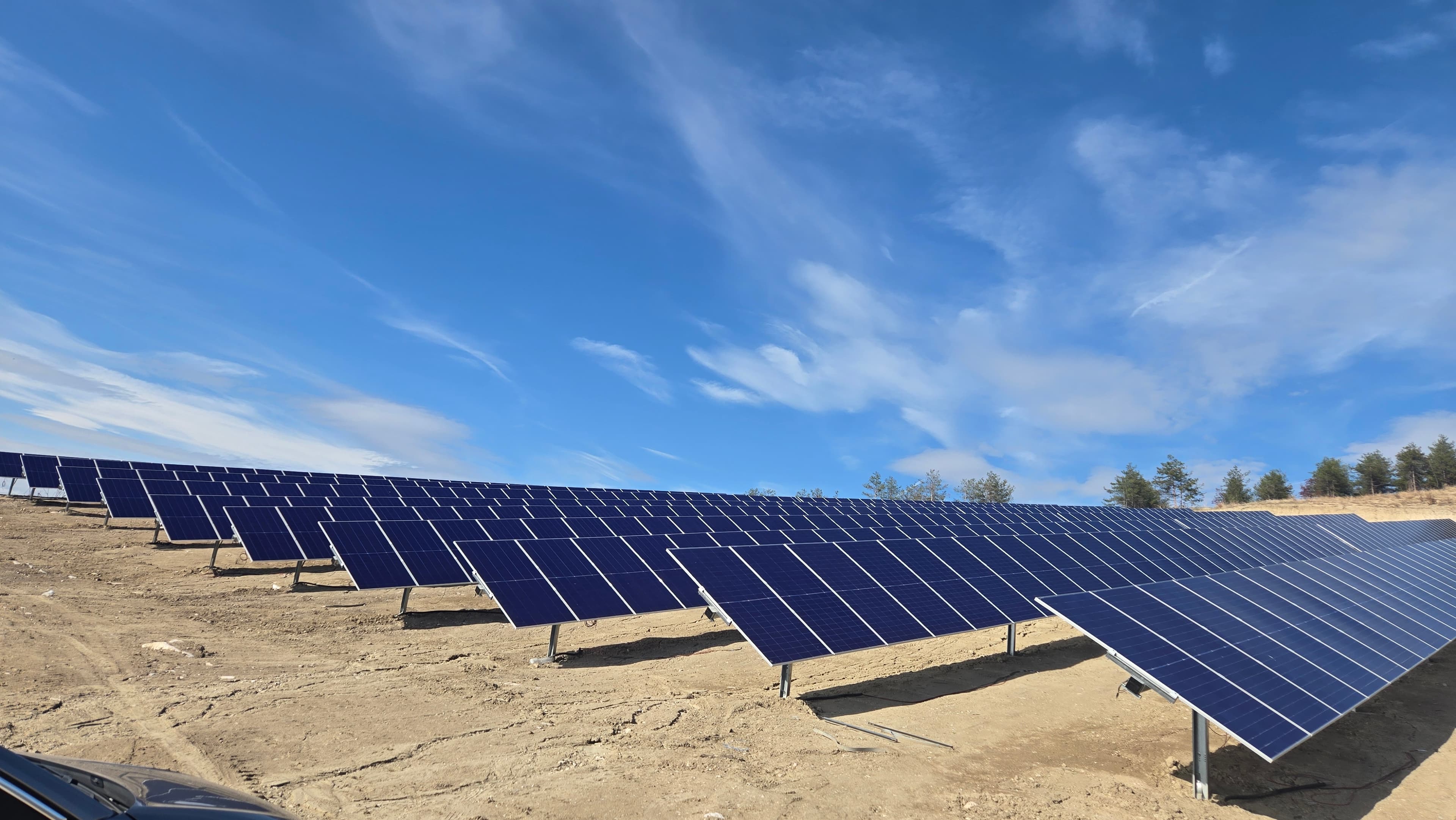 Aerial view of PV Ljubas 5 solar plant